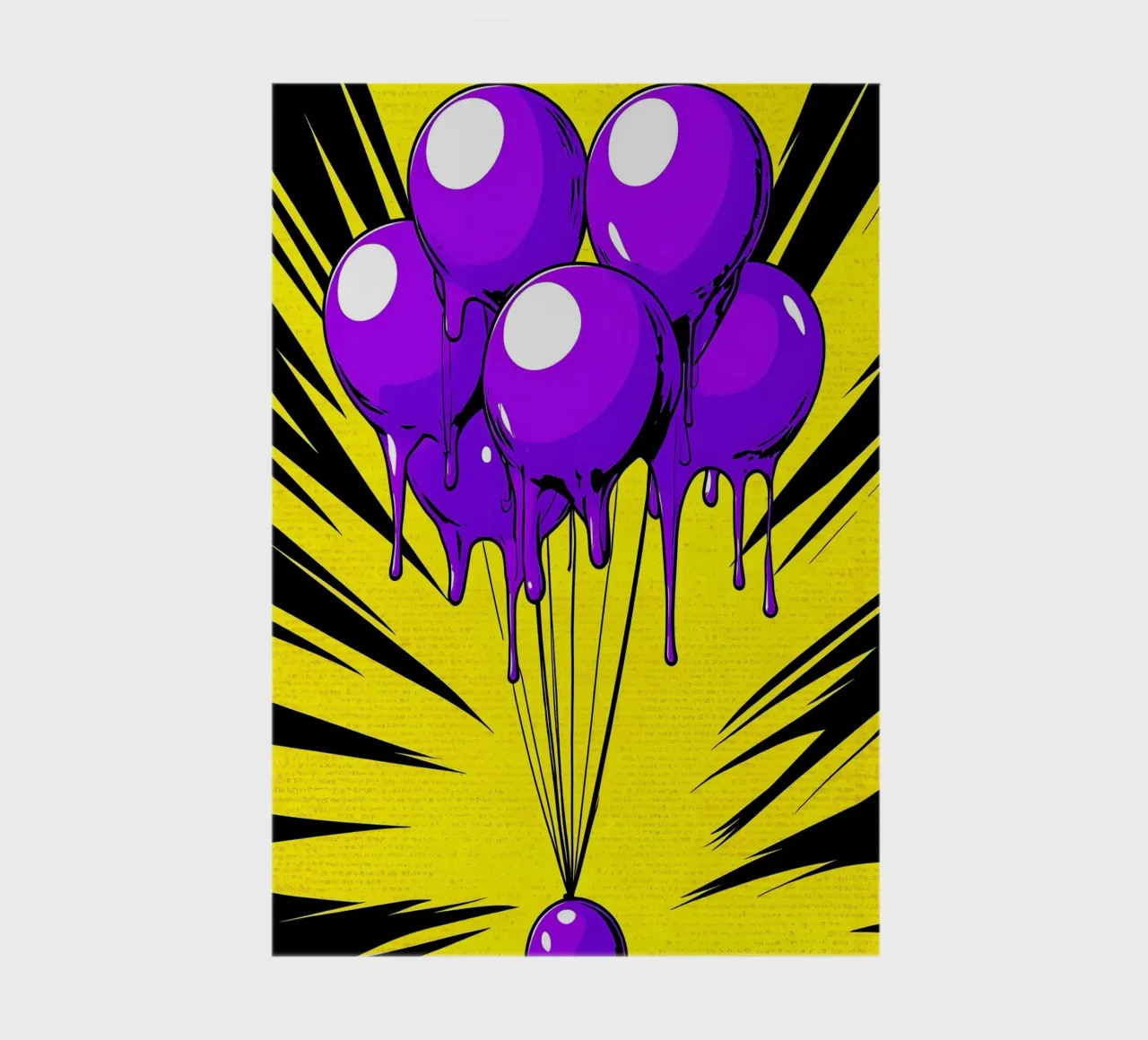 Ballons schmelzen - Pop Art Notizbuch von ColorCrash Gallery