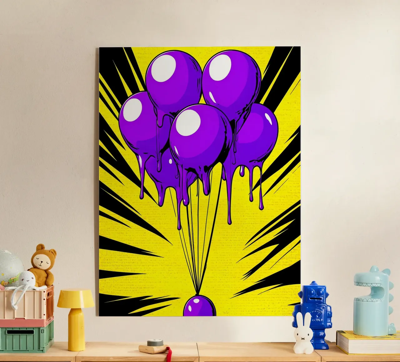 Globos que se derriten - Pop Art metacrilato de ColorCrash Gallery