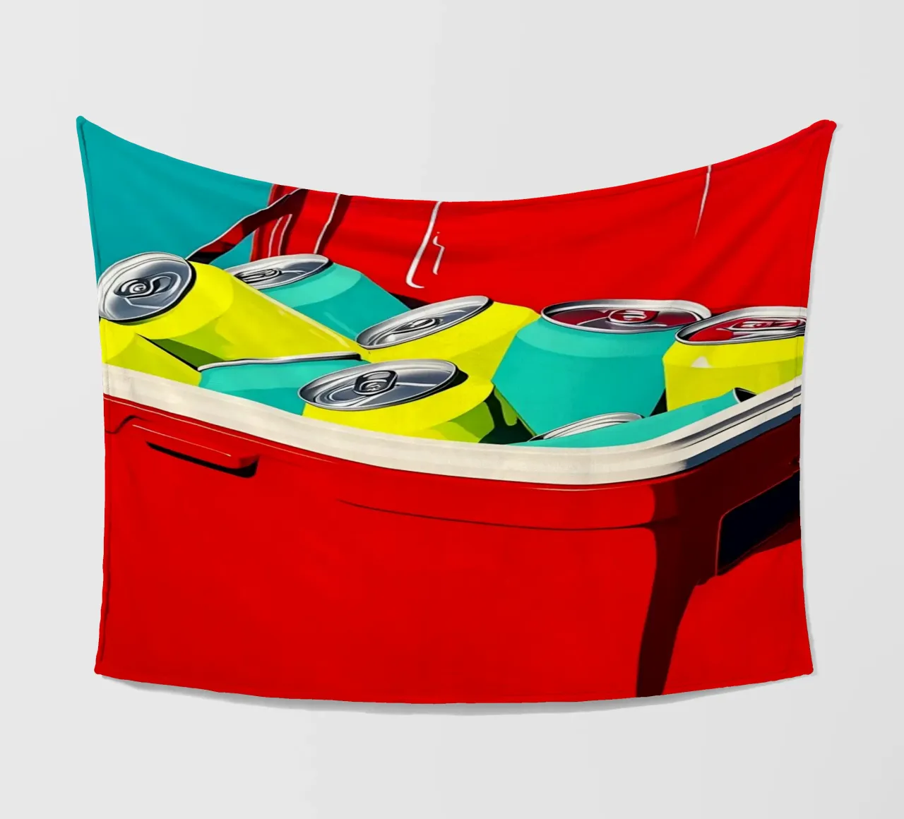 Raffreddatore - Pop Art coperta in pile da ColorCrash Gallery