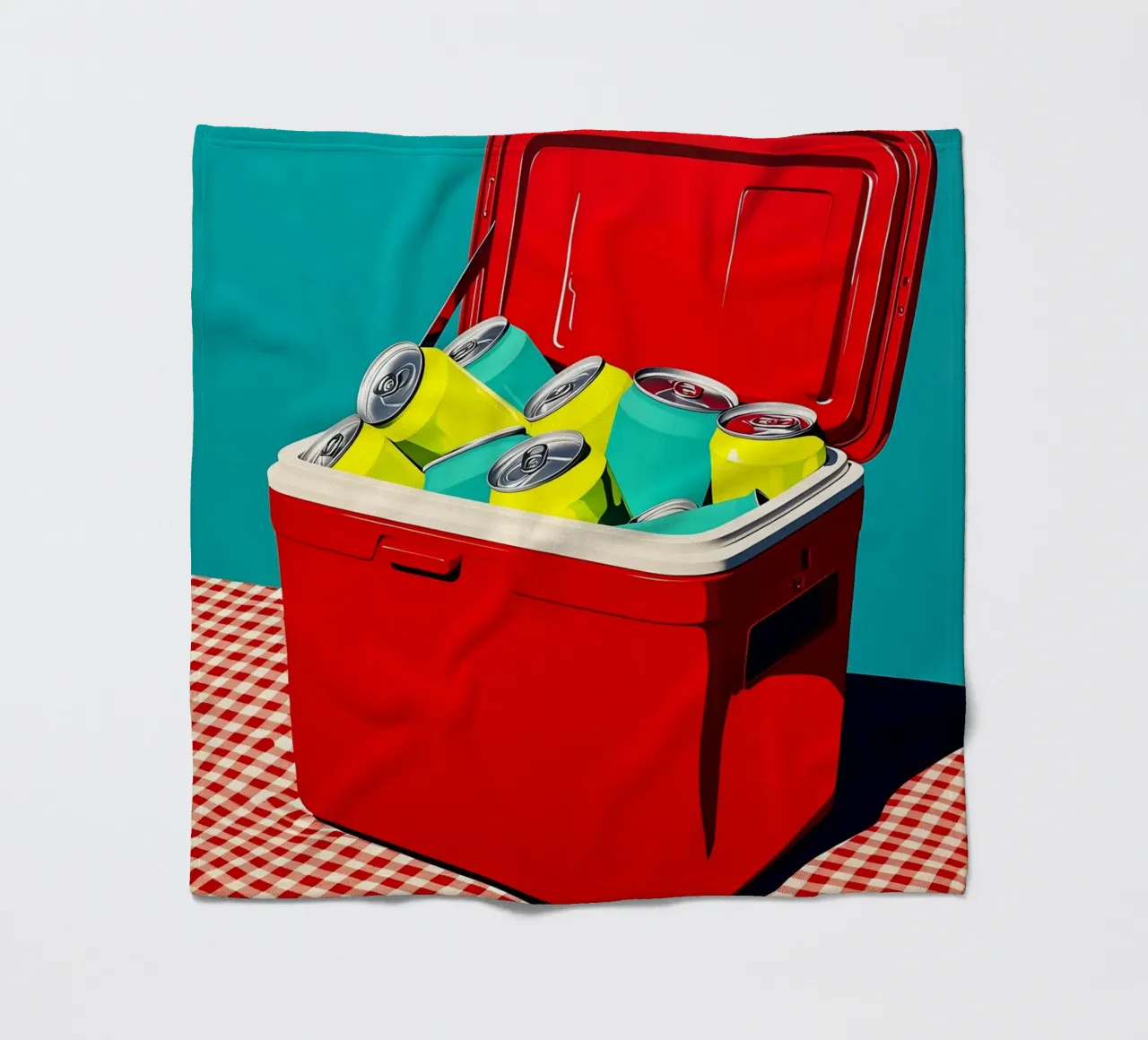 Raffreddatore - Pop Art coperta in pile da ColorCrash Gallery