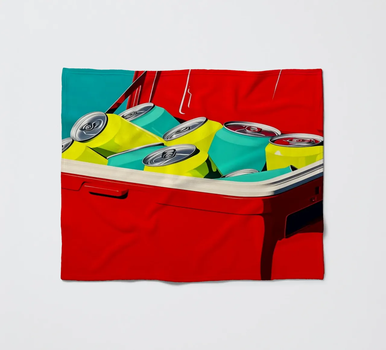 Raffreddatore - Pop Art coperta in pile da ColorCrash Gallery
