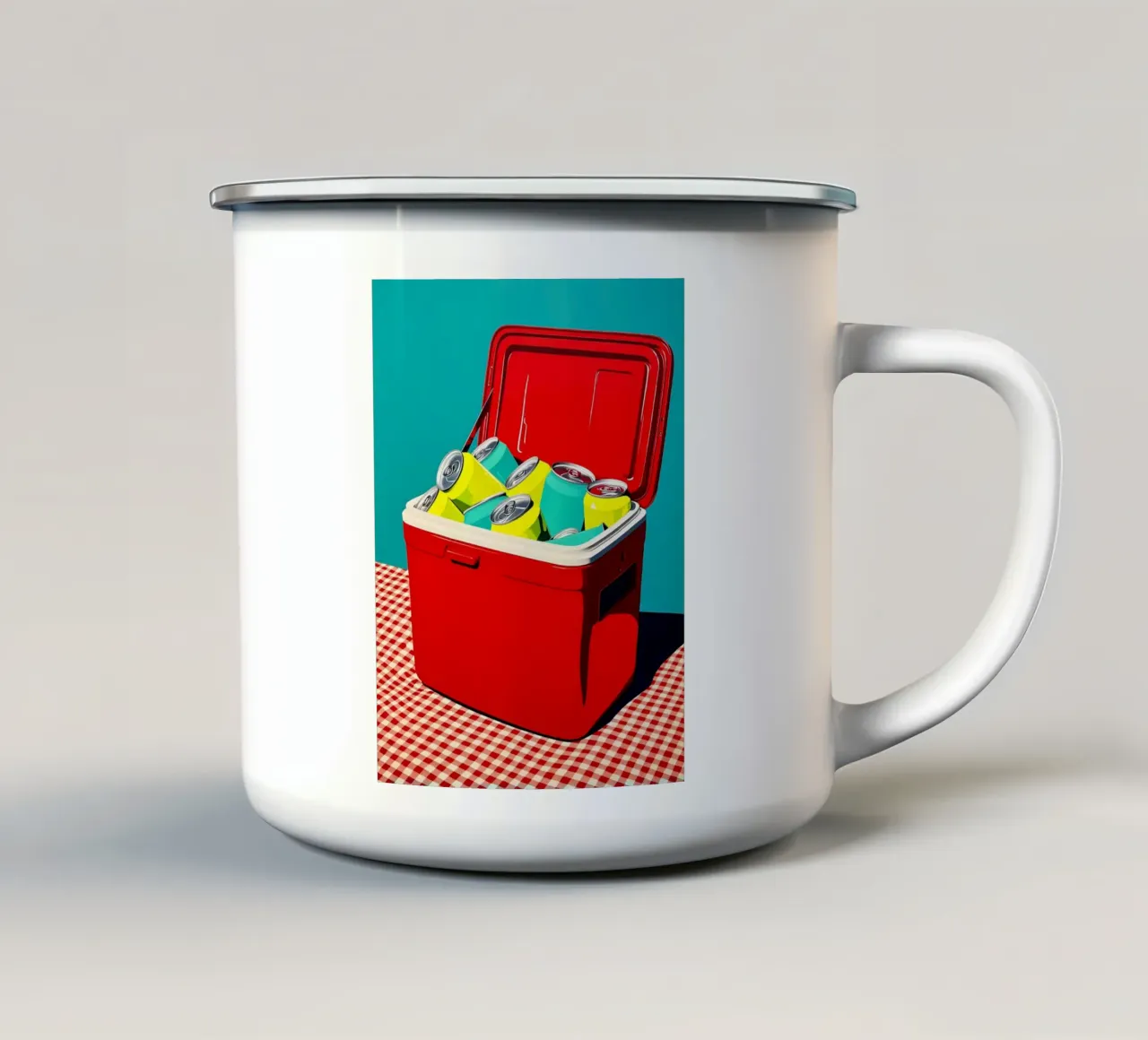 Raffreddatore - Pop Art tazza in smalto da ColorCrash Gallery