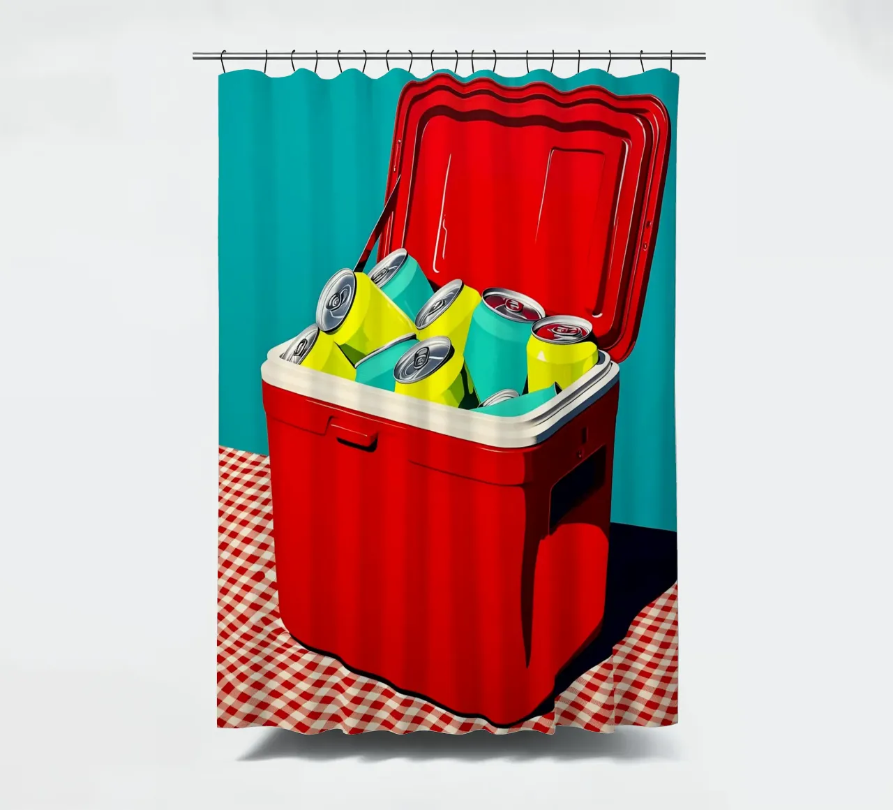 Raffreddatore - Pop Art tenda da doccia da ColorCrash Gallery