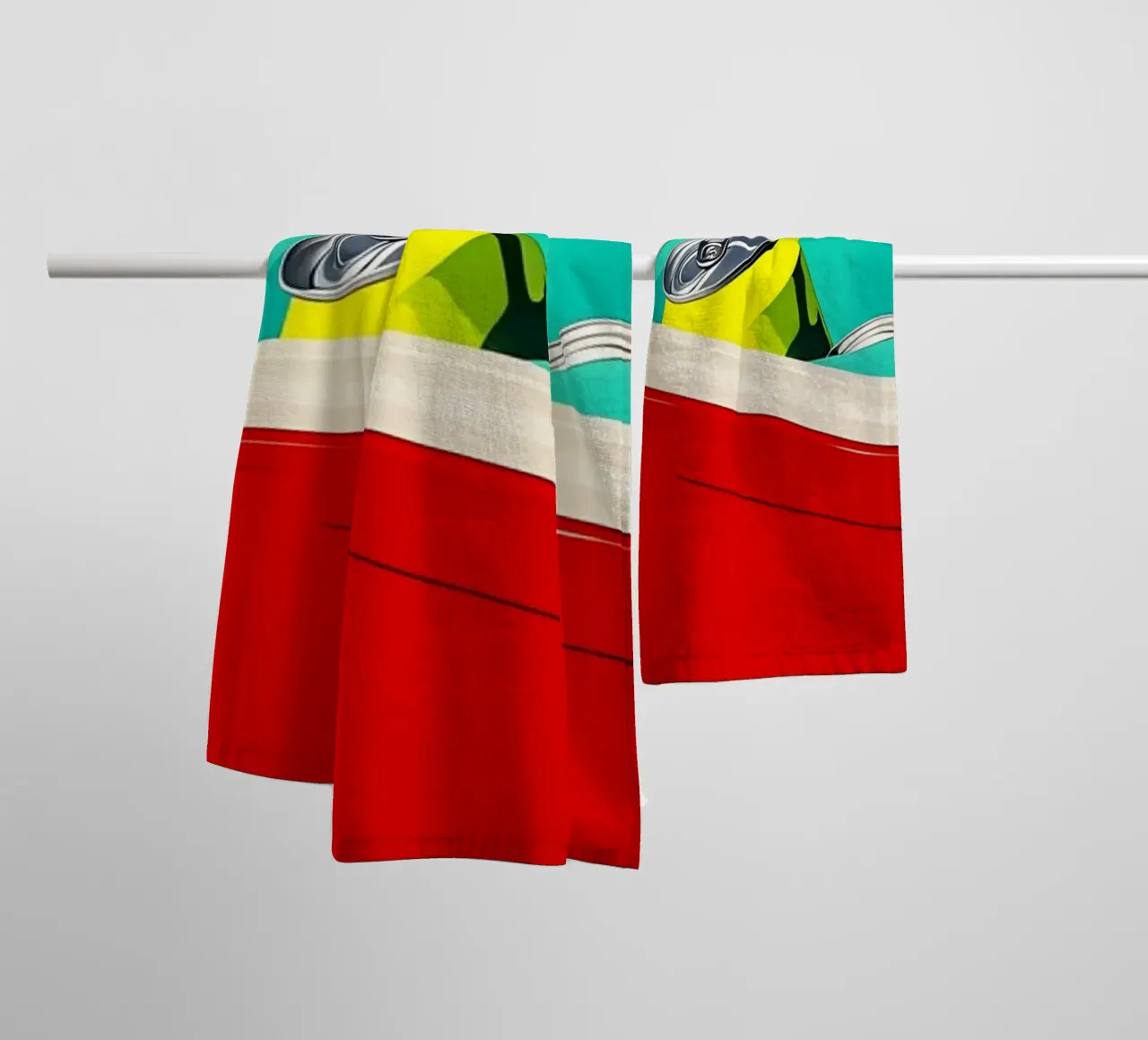 Raffreddatore - Pop Art asciugamano da bagno da ColorCrash Gallery
