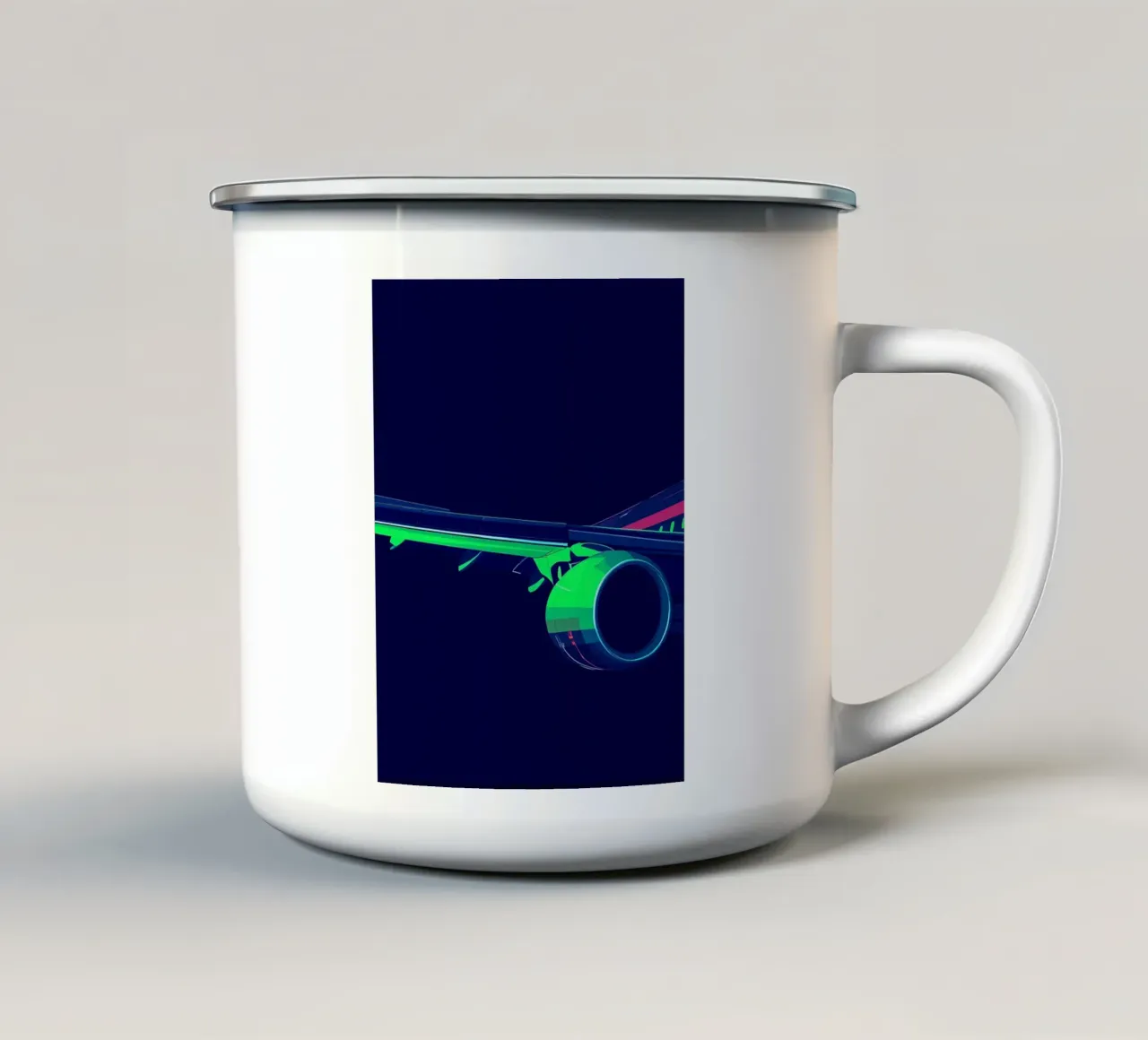Ala di aereo - Pop Art tazza in smalto da ColorCrash Gallery