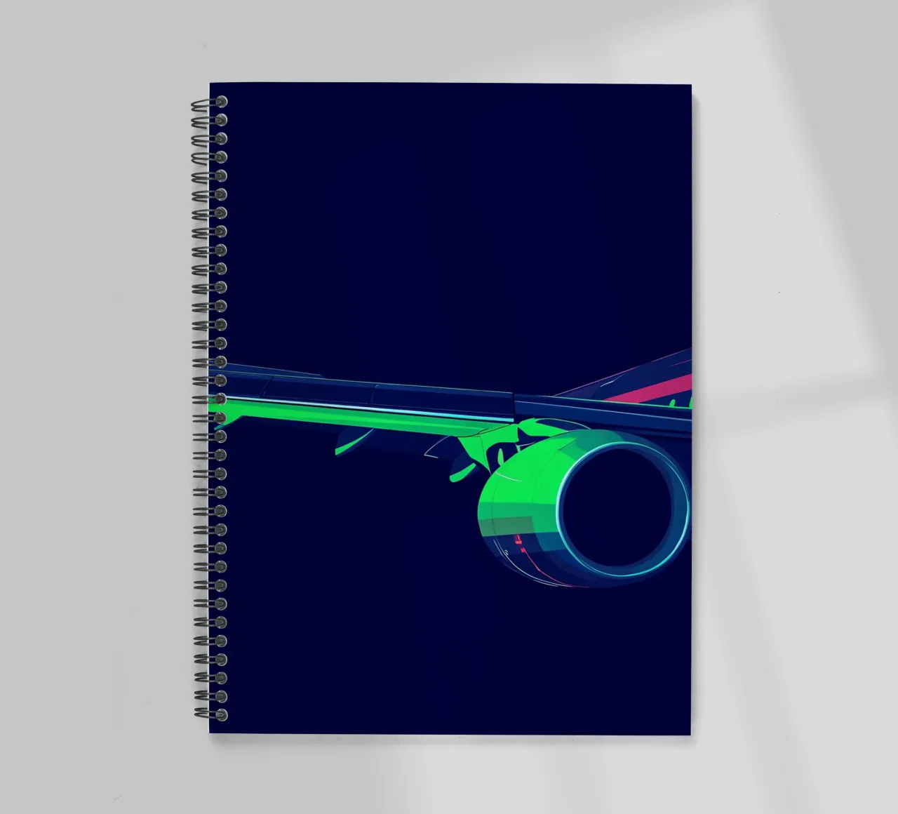 Airplane Wing - Pop Art spiral notebook by ColorCrash Gallery