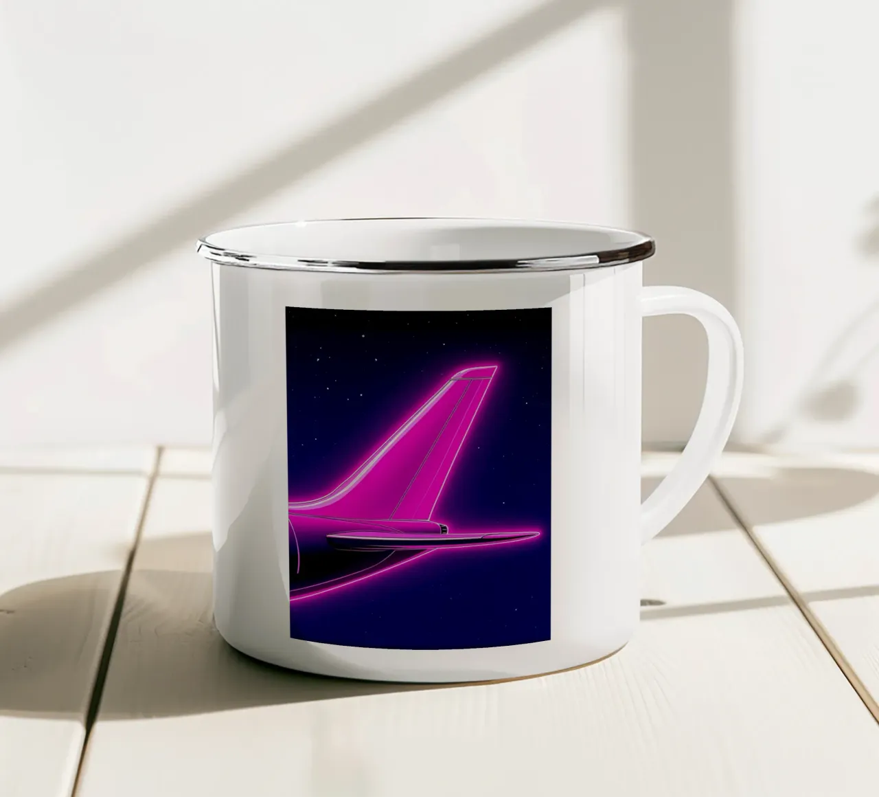 Aereo - Pop Art tazza in smalto da ColorCrash Gallery
