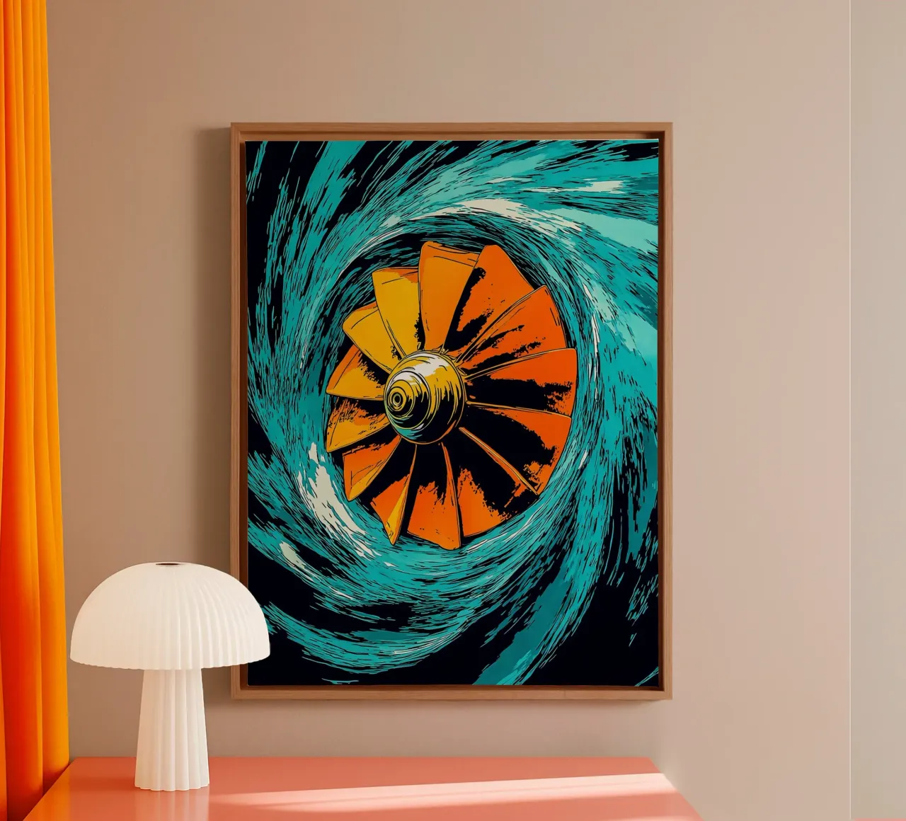 Elica di aereo - Pop Art tela con Cornice a cassetta da ColorCrash Gallery