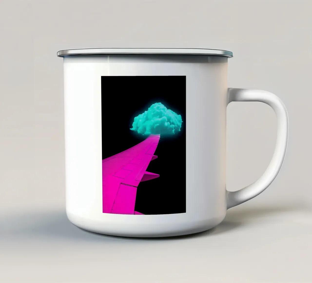 Aereo - Pop Art tazza in smalto da ColorCrash Gallery