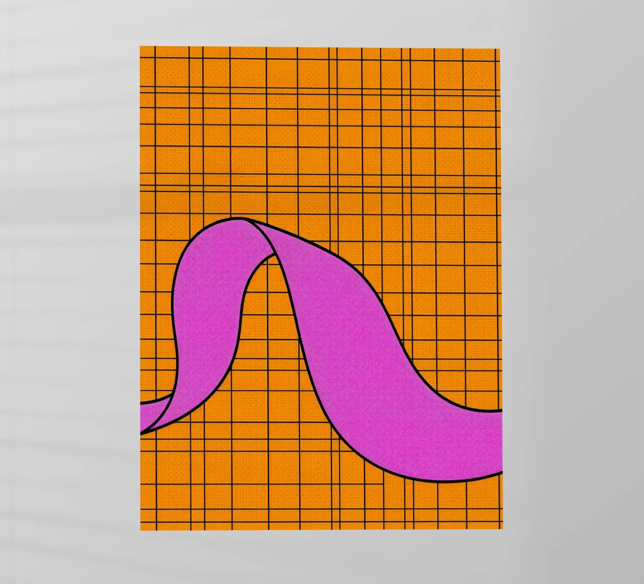 Linee curve su griglia - Pop Art pellicola backlit da ColorCrash Gallery