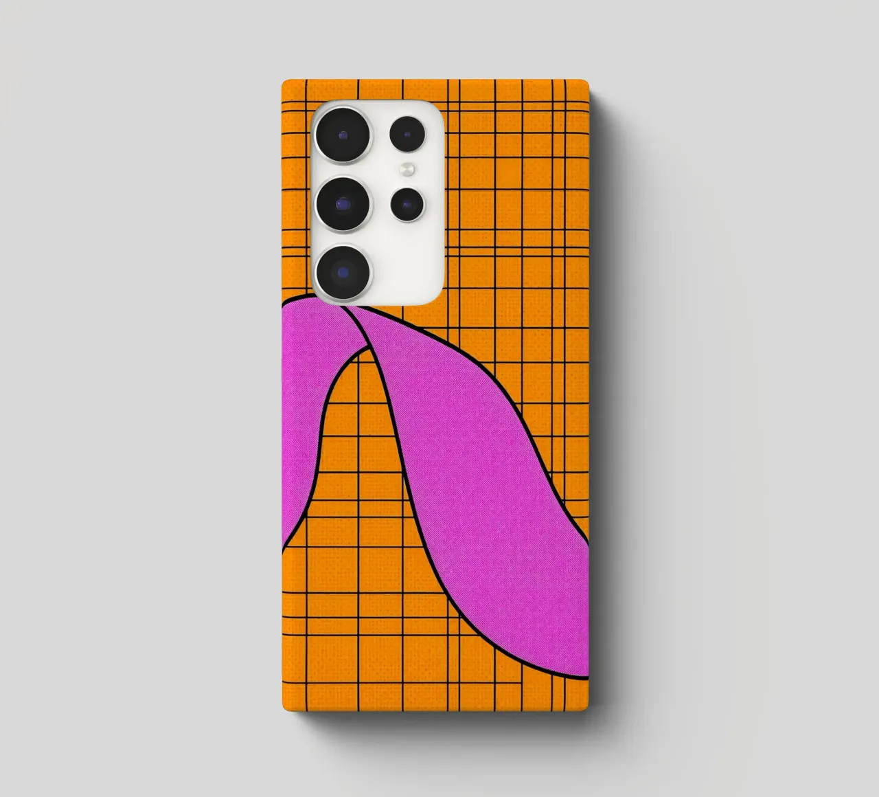 Gebogen lijnen op raster - Pop-art samsung hoesje van ColorCrash Gallery