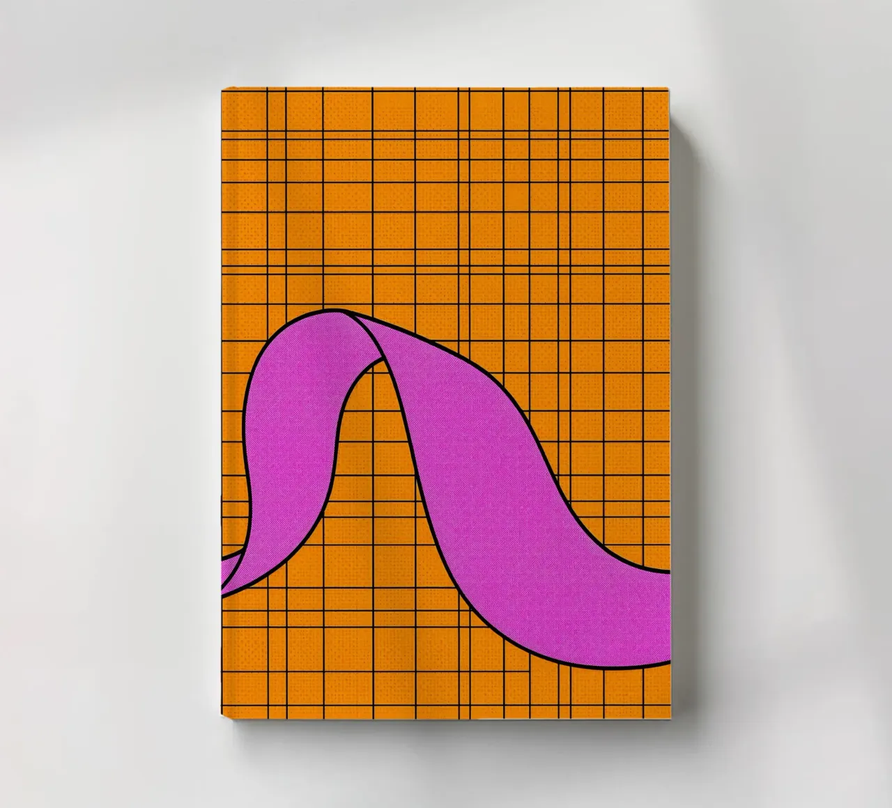 Curve Lines On Grid - Pop Art notebook by ColorCrash Gallery