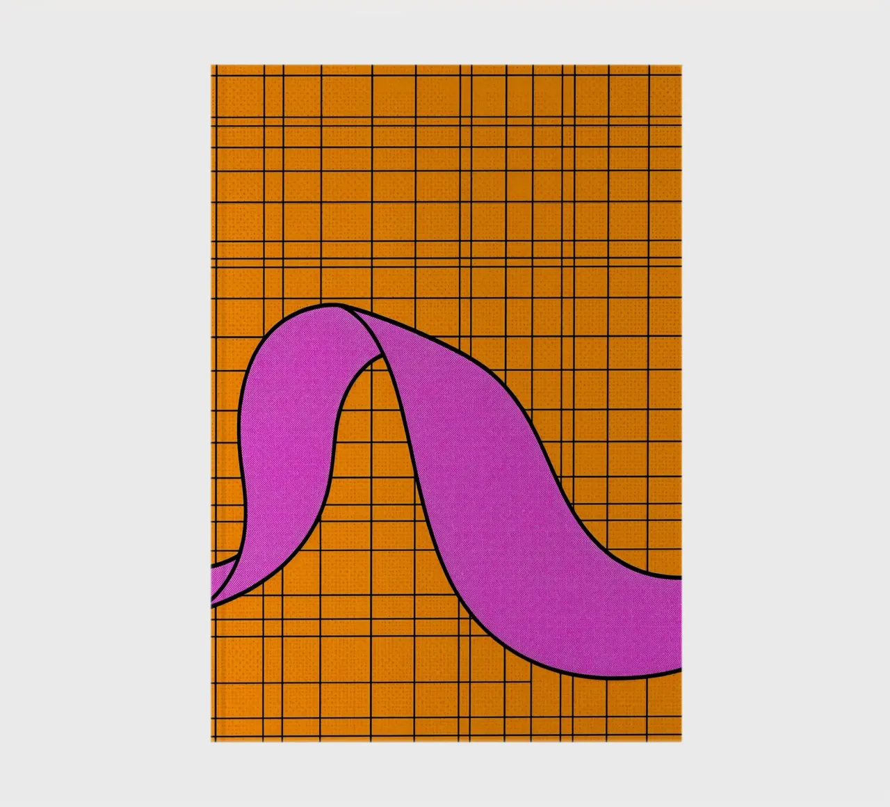 Curve Lines On Grid - Pop Art notebook by ColorCrash Gallery