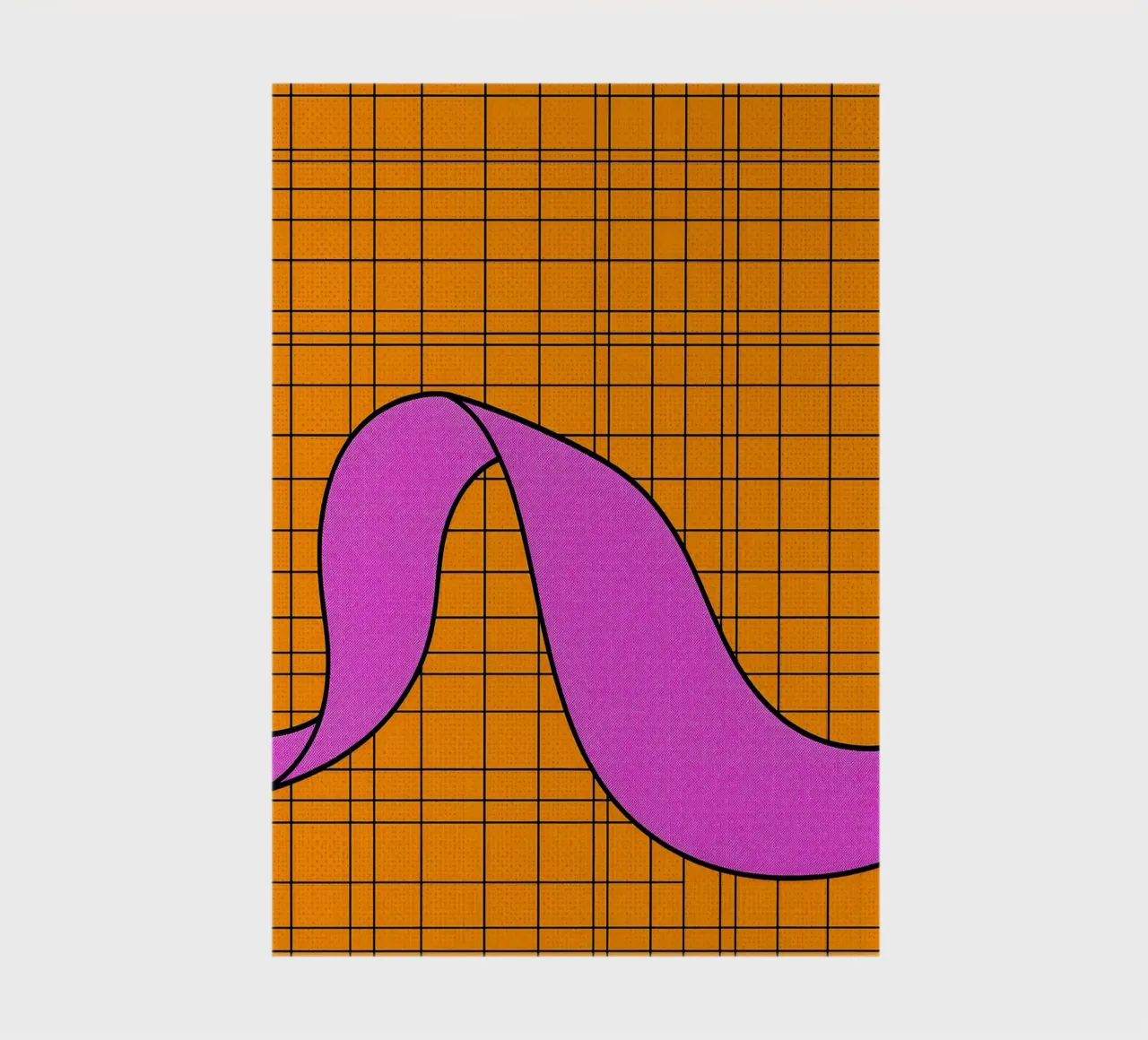 Curve Lines On Grid - Pop Art notebook by ColorCrash Gallery