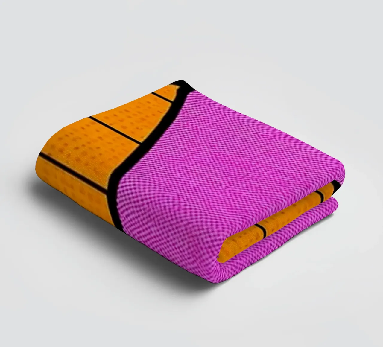 Curve Lines On Grid - Pop Art towel by ColorCrash Gallery