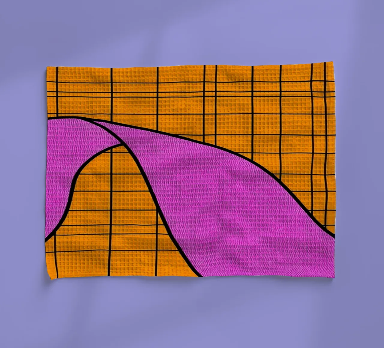 Linee curve su griglia - Pop Art canovaccio da cucina da ColorCrash Gallery