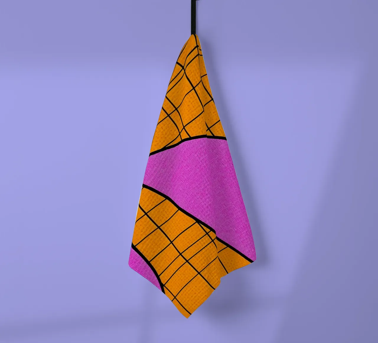 Linee curve su griglia - Pop Art canovaccio da cucina da ColorCrash Gallery