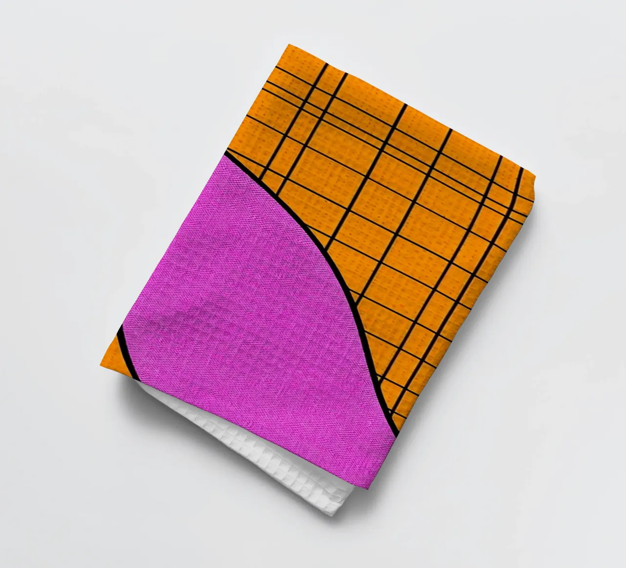 Linee curve su griglia - Pop Art canovaccio da cucina da ColorCrash Gallery