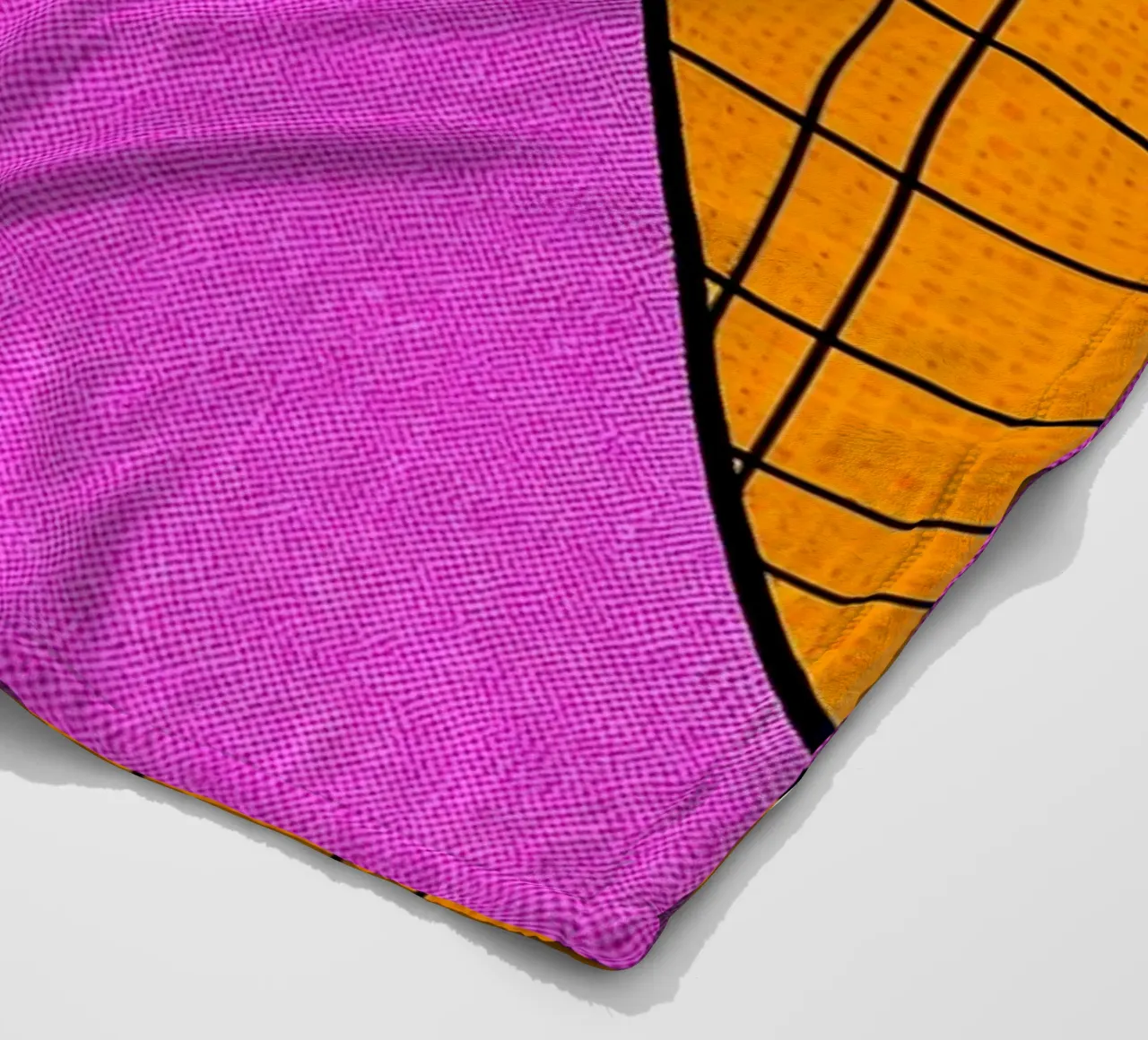 Linee curve su griglia - Pop Art coperta in pile da ColorCrash Gallery