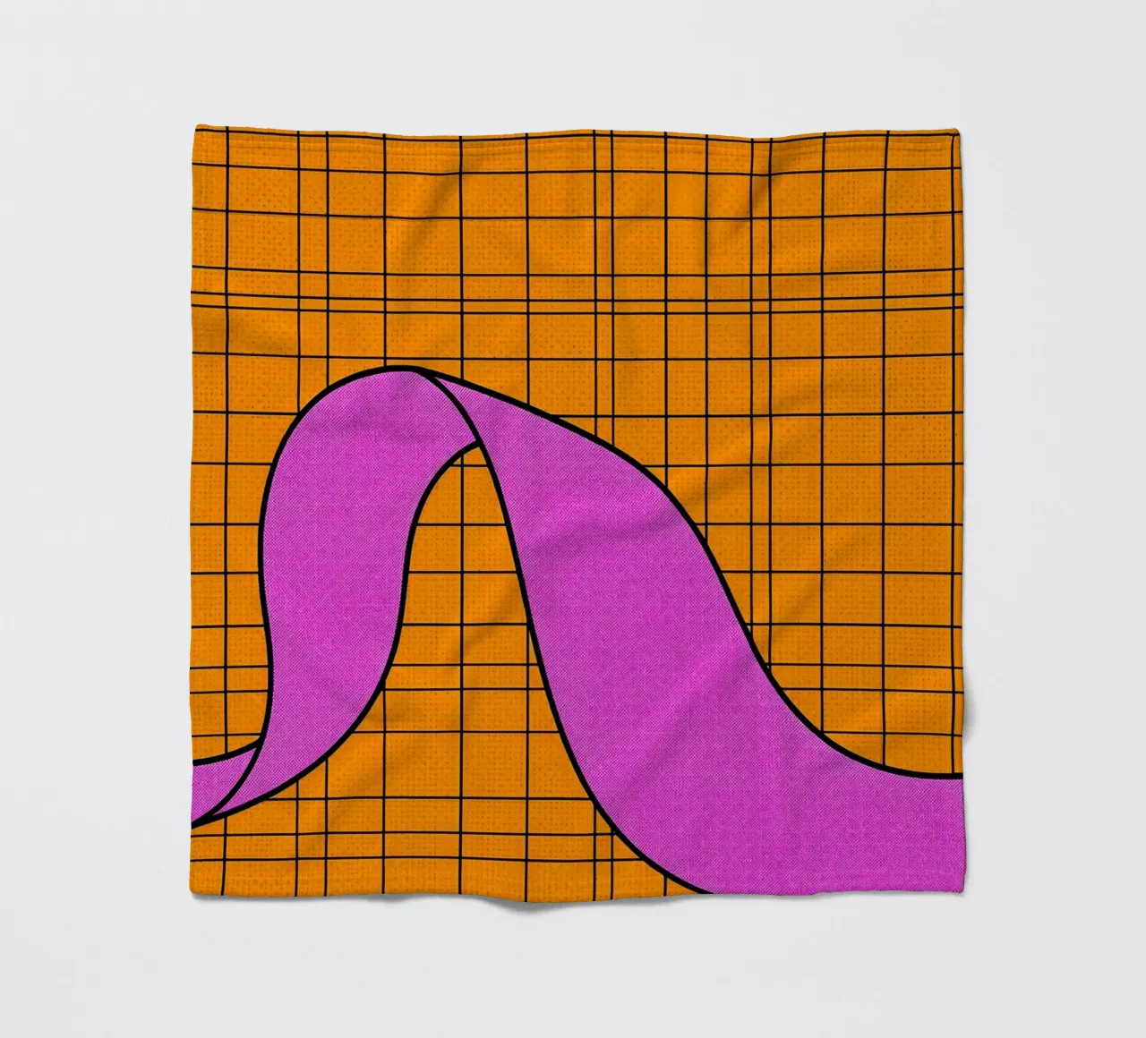Linee curve su griglia - Pop Art coperta in pile da ColorCrash Gallery