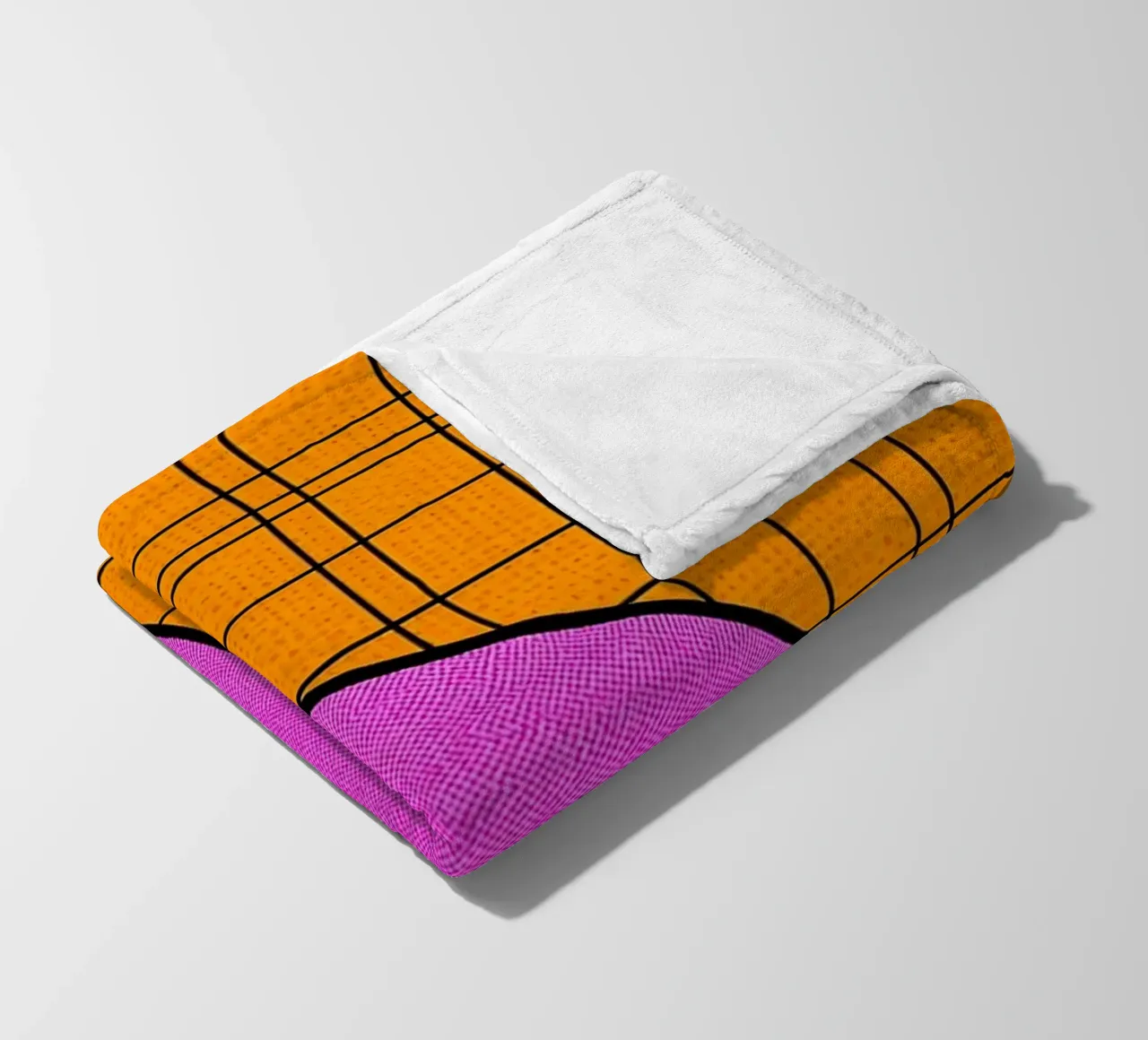 Linee curve su griglia - Pop Art coperta in pile da ColorCrash Gallery