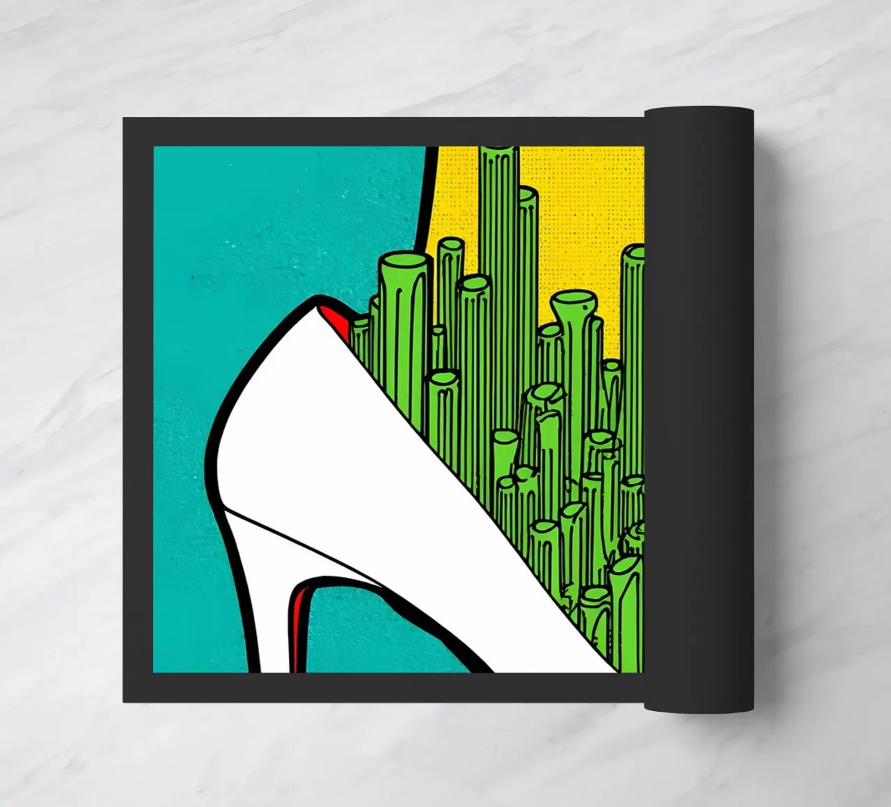 Città con i tacchi - Pop Art zerbino da ColorCrash Gallery