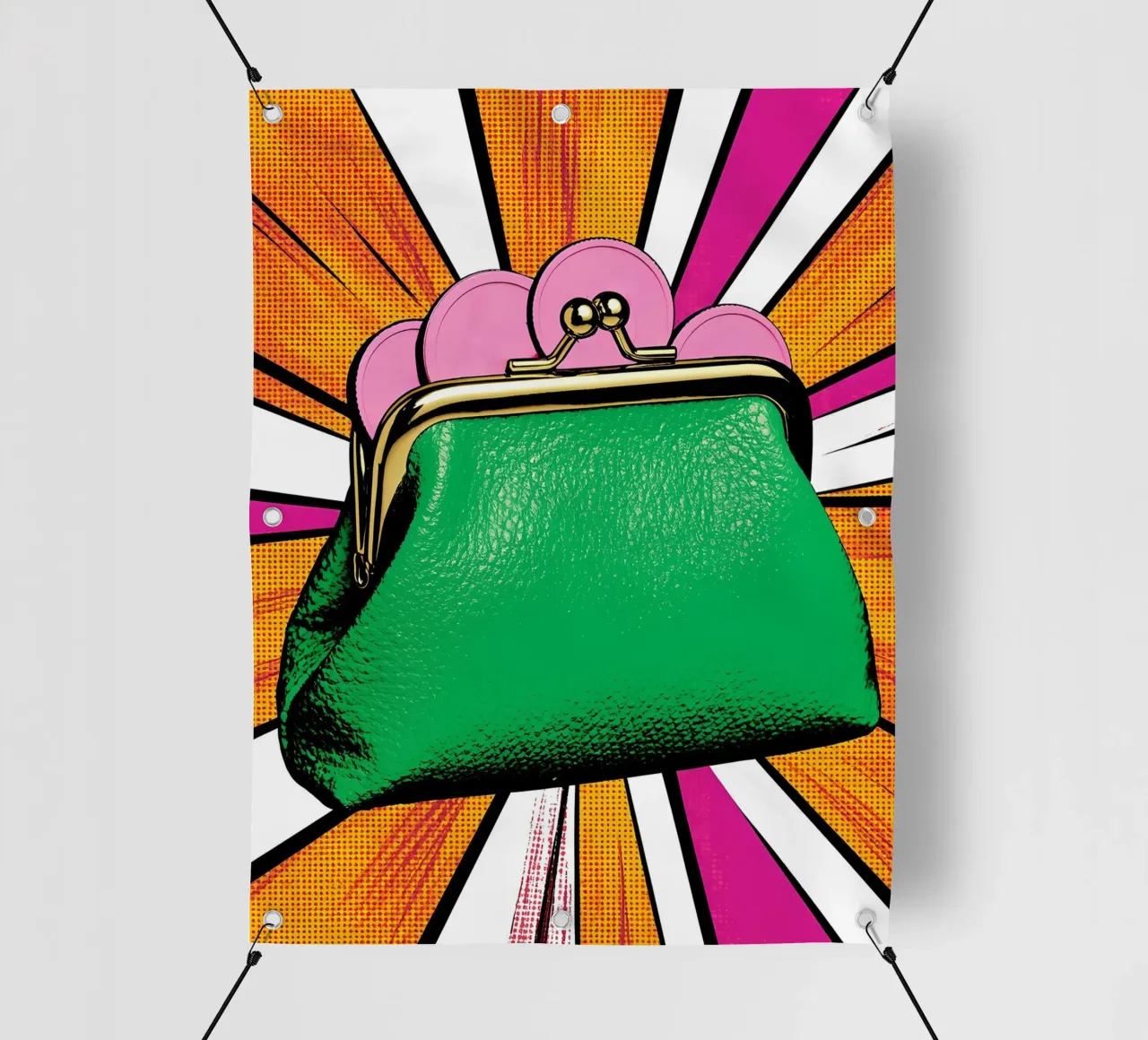Portamonete - Pop Art telo in pvc da ColorCrash Gallery