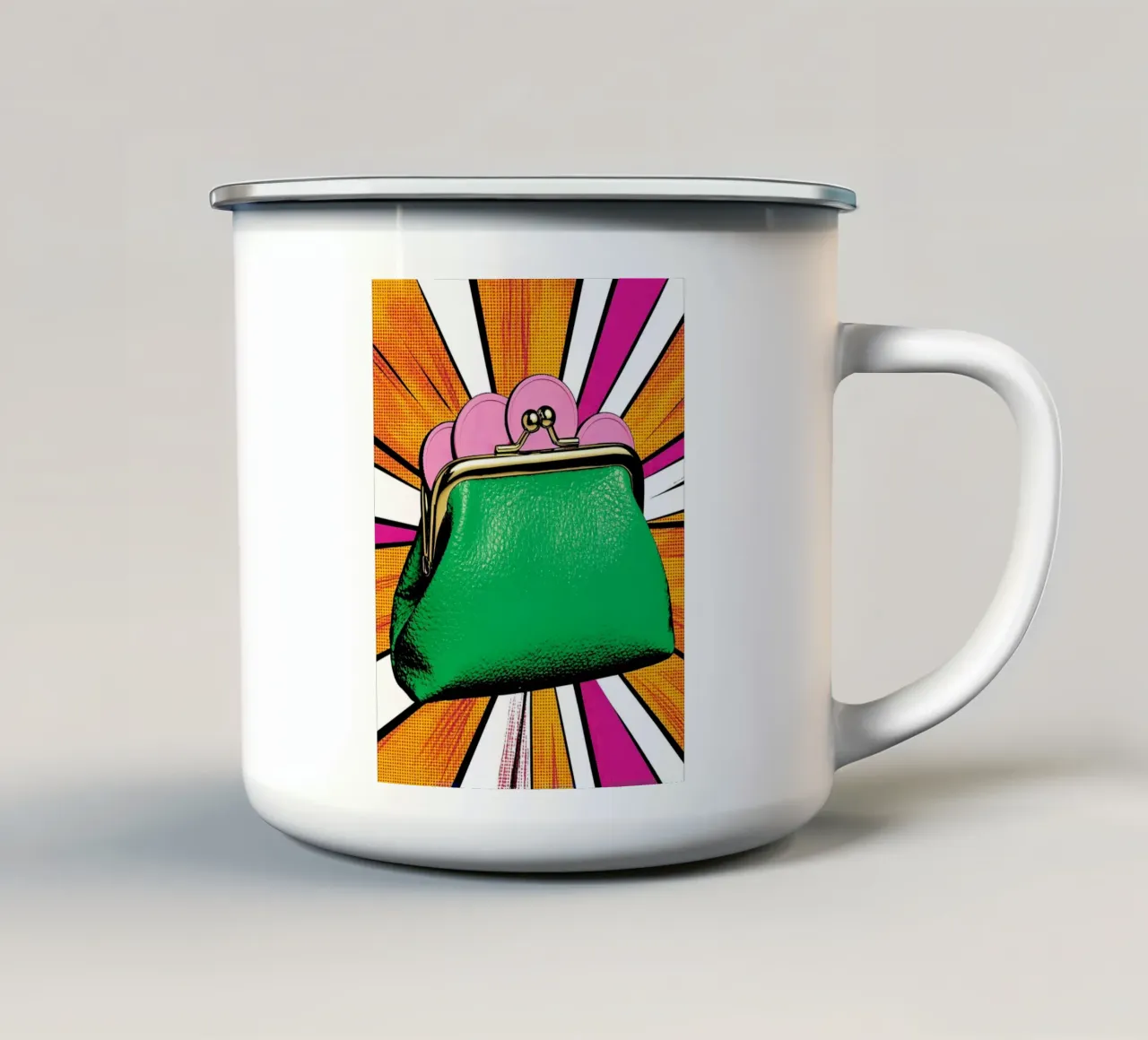 Portamonete - Pop Art tazza in smalto da ColorCrash Gallery