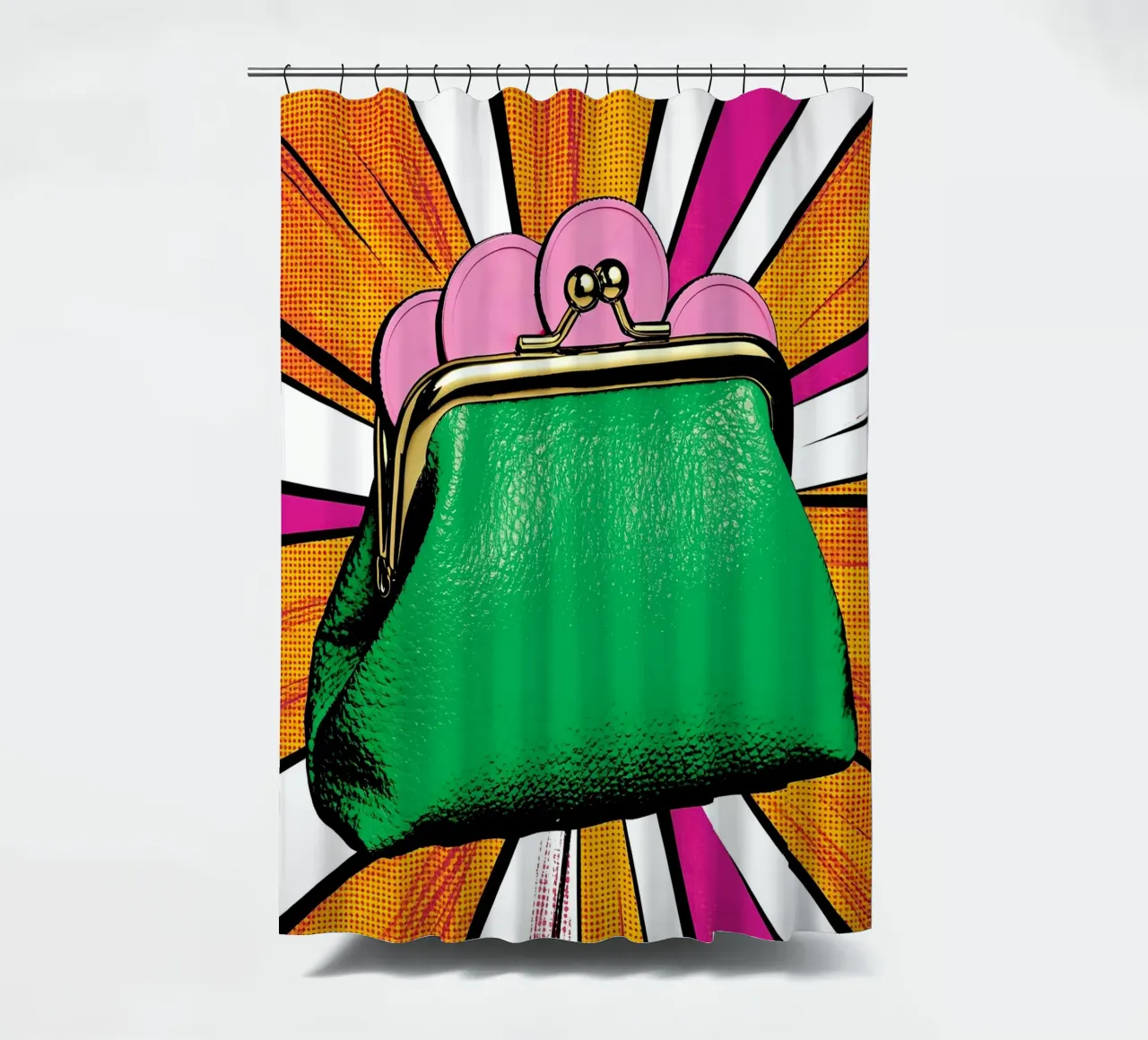 Portamonete - Pop Art tenda da doccia da ColorCrash Gallery