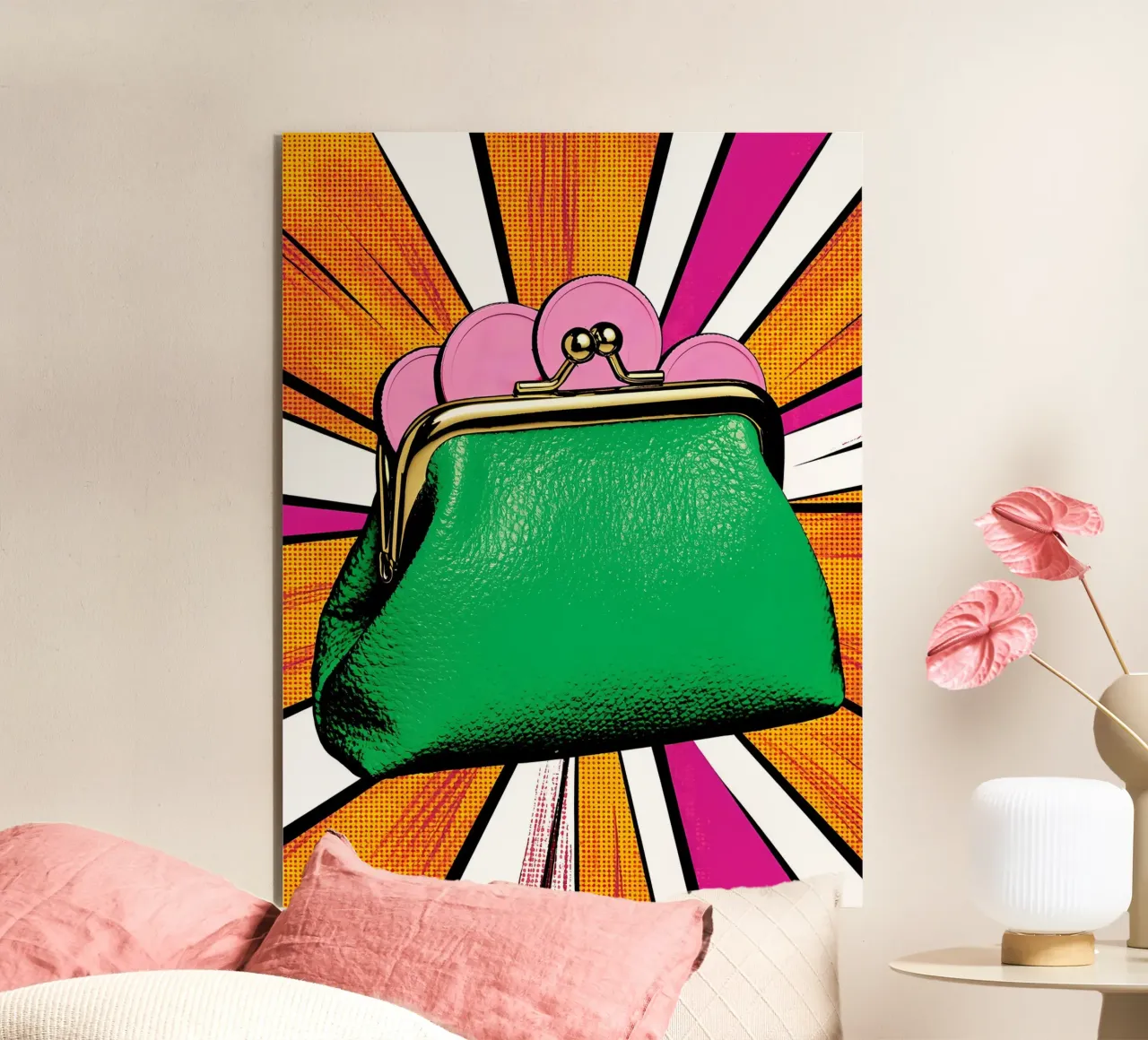 Portamonete - Pop Art alluminio dibond da ColorCrash Gallery