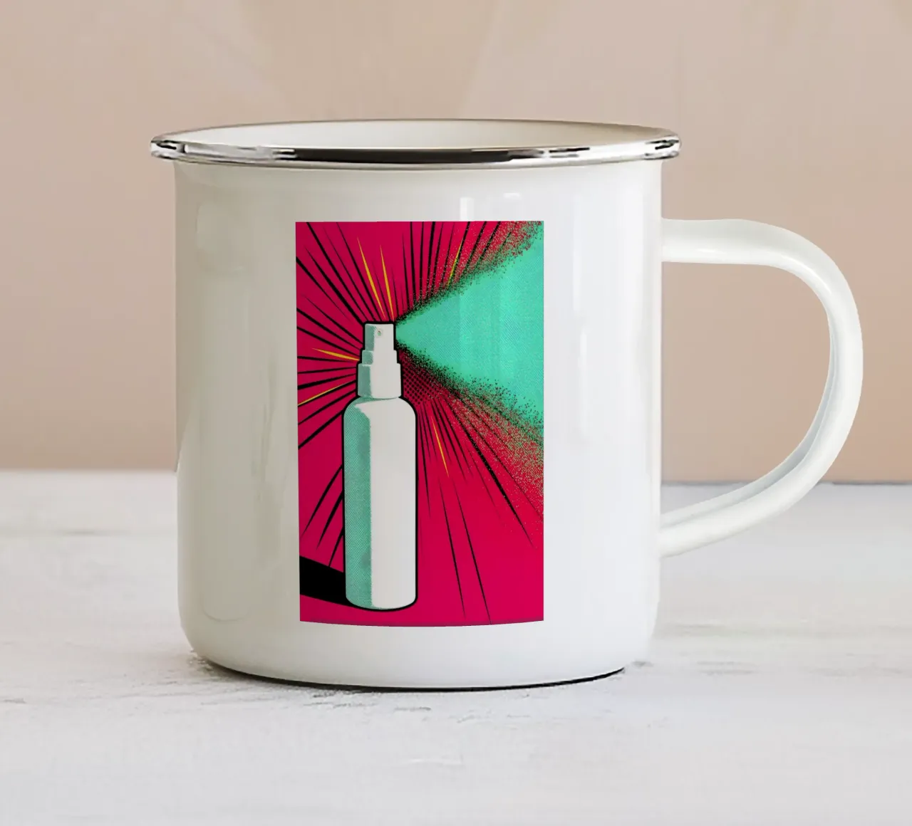 Spray - Pop Art tazza in smalto da ColorCrash Gallery