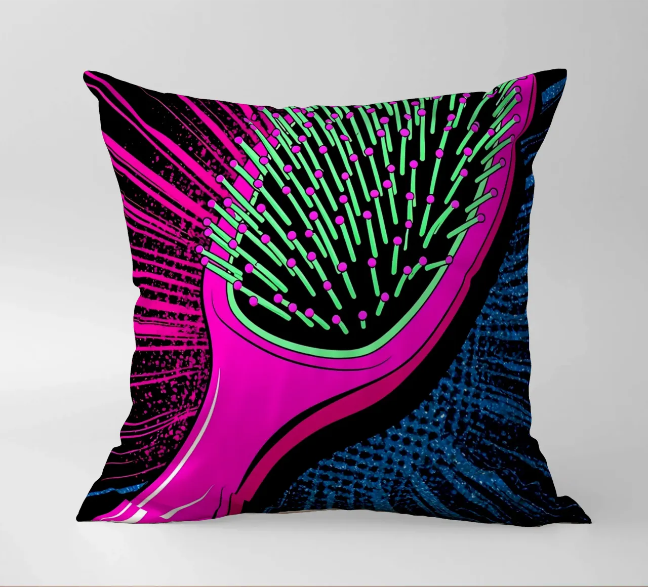 Spazzola per capelli - Pop Art cuscino da ColorCrash Gallery