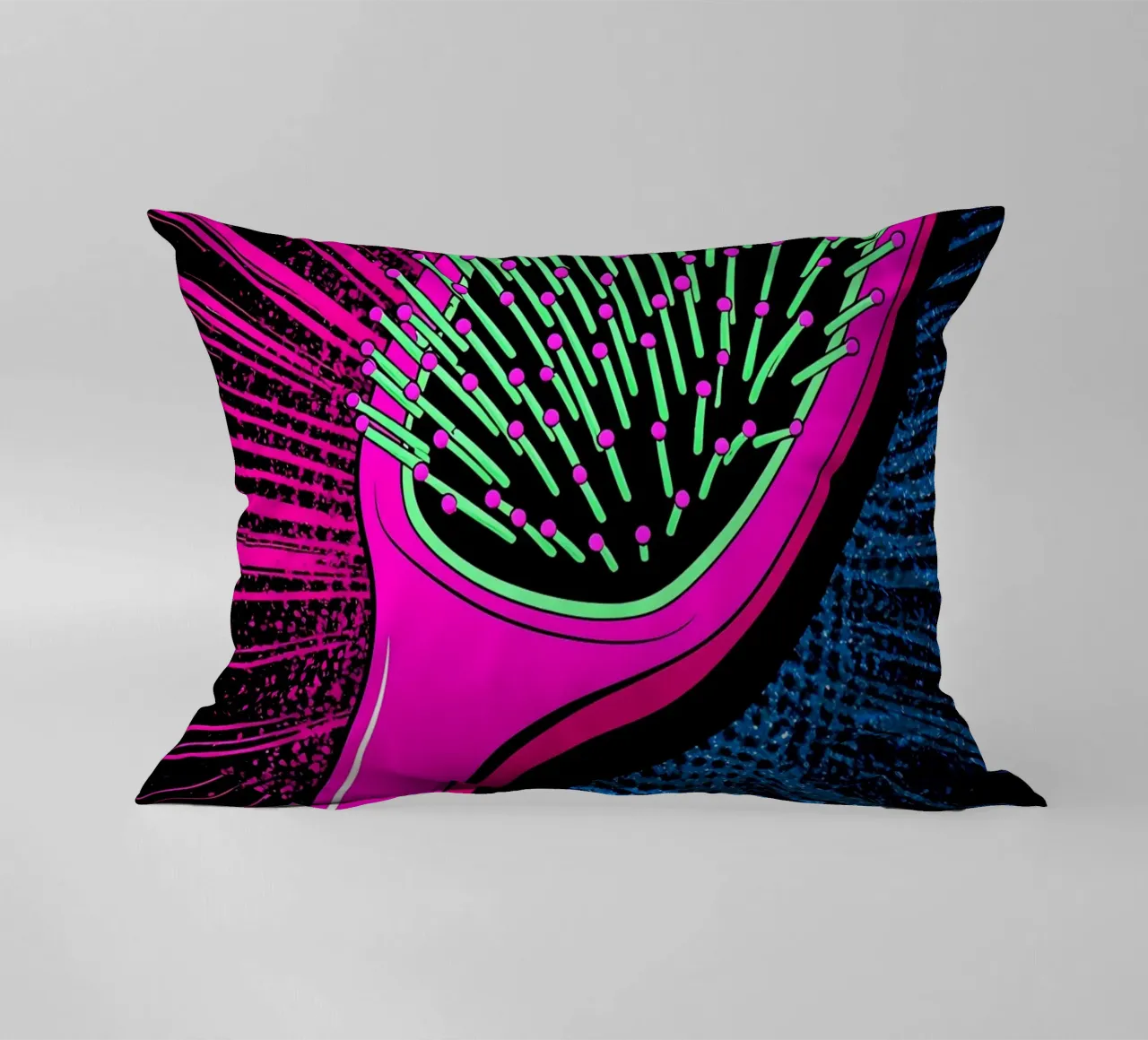 Spazzola per capelli - Pop Art cuscino da ColorCrash Gallery