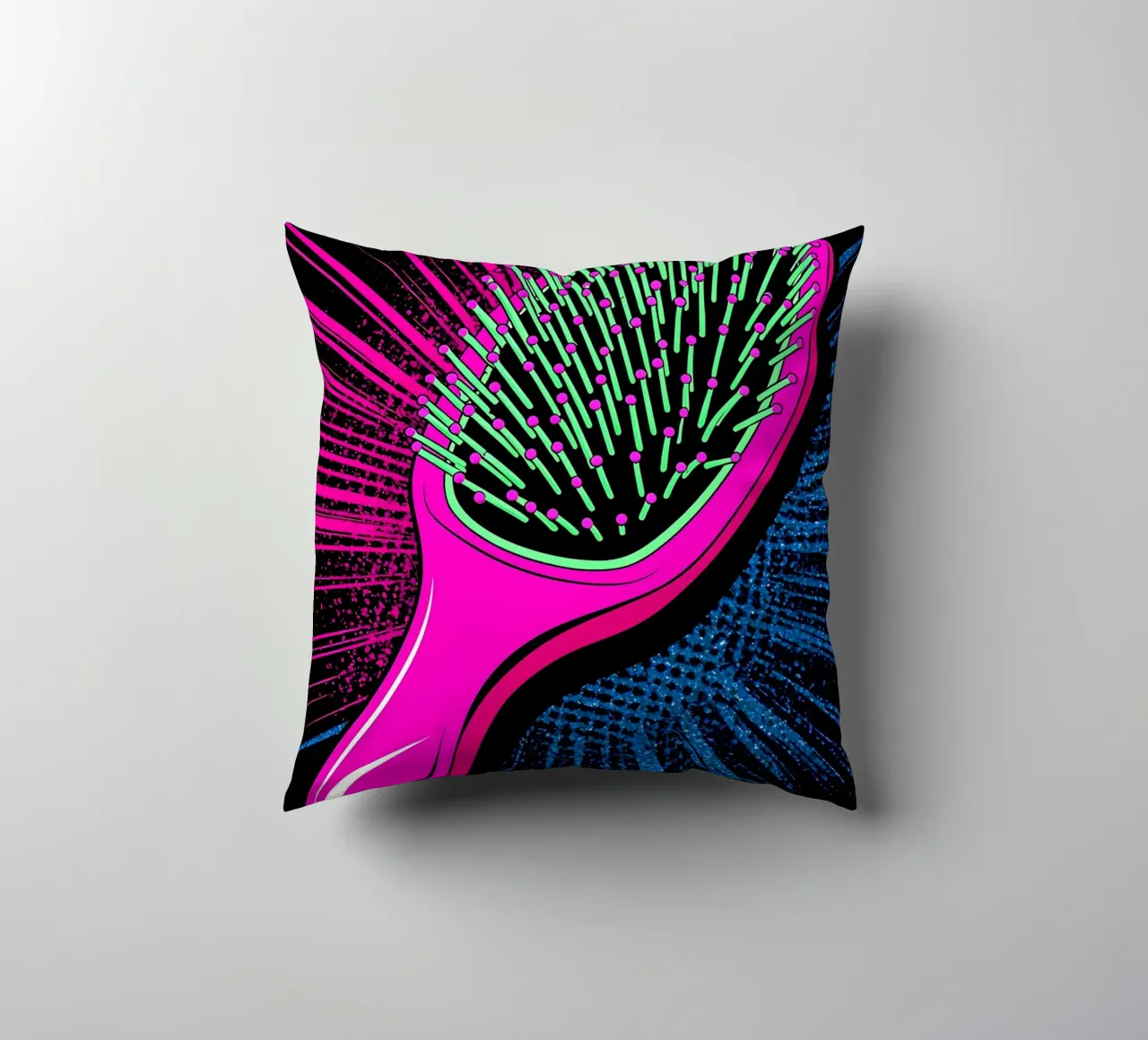 Spazzola per capelli - Pop Art cuscino da ColorCrash Gallery