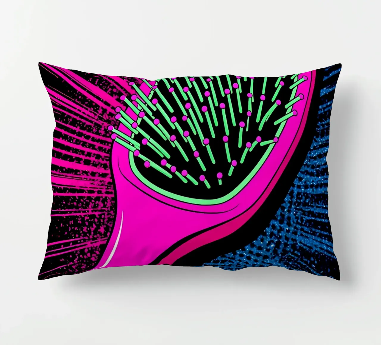 Spazzola per capelli - Pop Art cuscino da ColorCrash Gallery