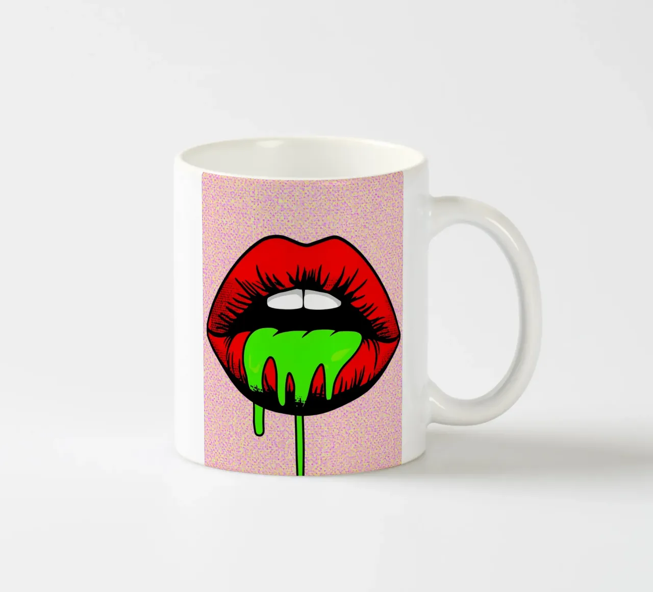 Labbra che gocciolano - Pop Art tazza in ceramica da ColorCrash Gallery