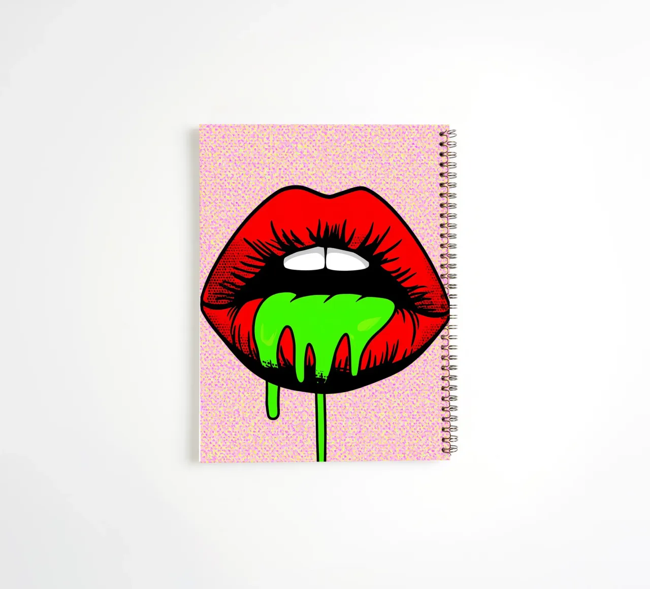 Lips Dripping - Pop Art spiral notebook by ColorCrash Gallery