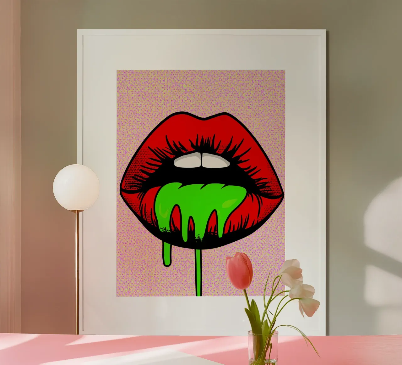 Labbra che gocciolano - Pop Art carta hahnemühle da ColorCrash Gallery