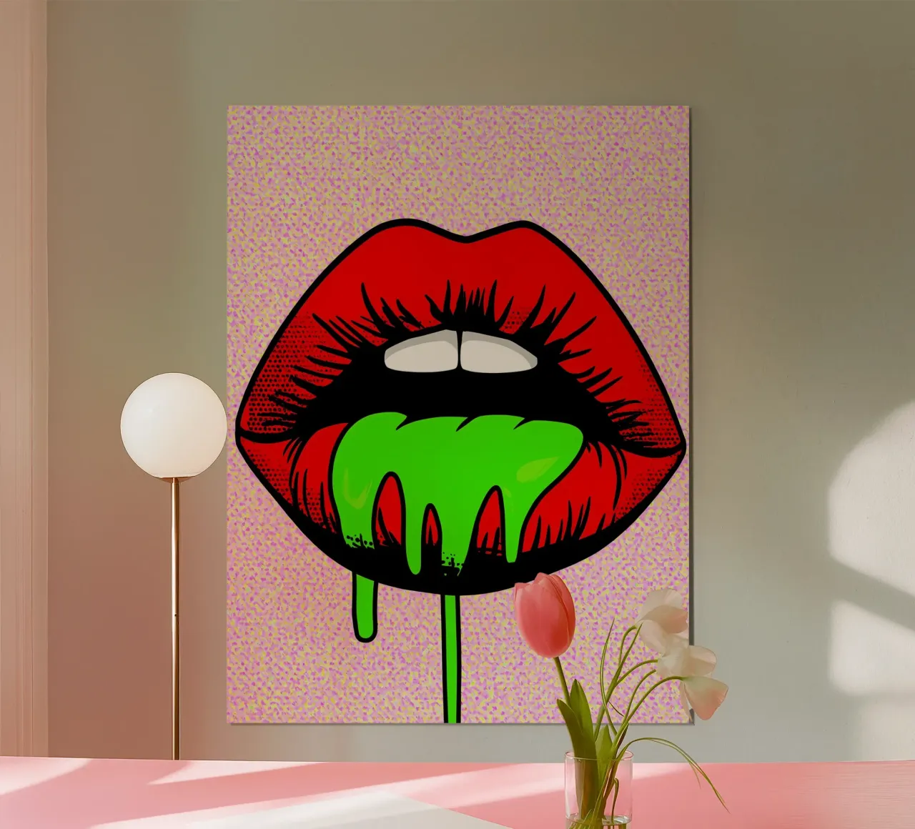 Labbra che gocciolano - Pop Art carta hahnemühle da ColorCrash Gallery