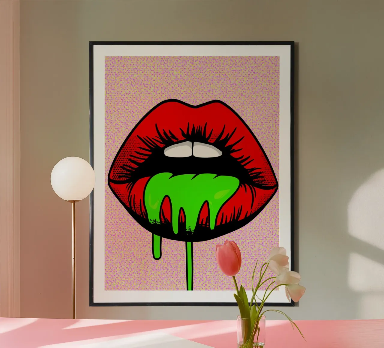 Labbra che gocciolano - Pop Art carta hahnemühle da ColorCrash Gallery