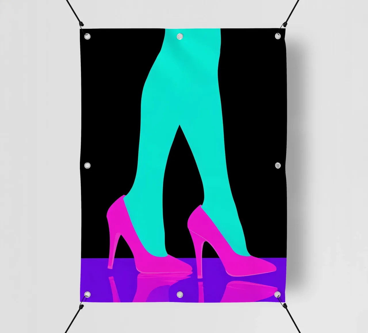 Tacchi alti - Pop Art telo in pvc da ColorCrash Gallery