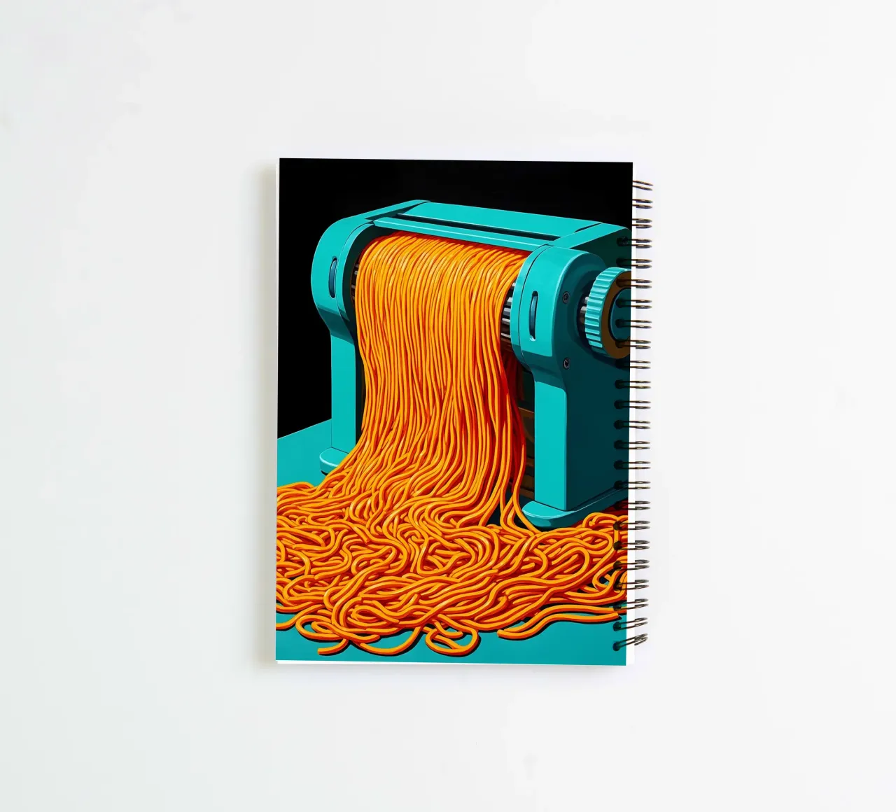 Noodle Machine - Pop Art spiral notebook by ColorCrash Gallery