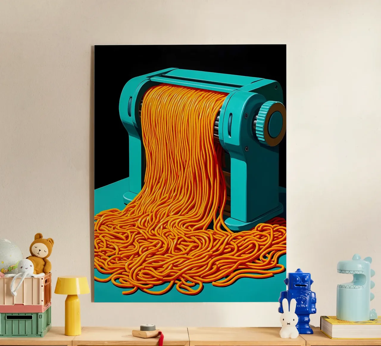 Macchina per tagliatelle - Pop Art plexiglass da ColorCrash Gallery
