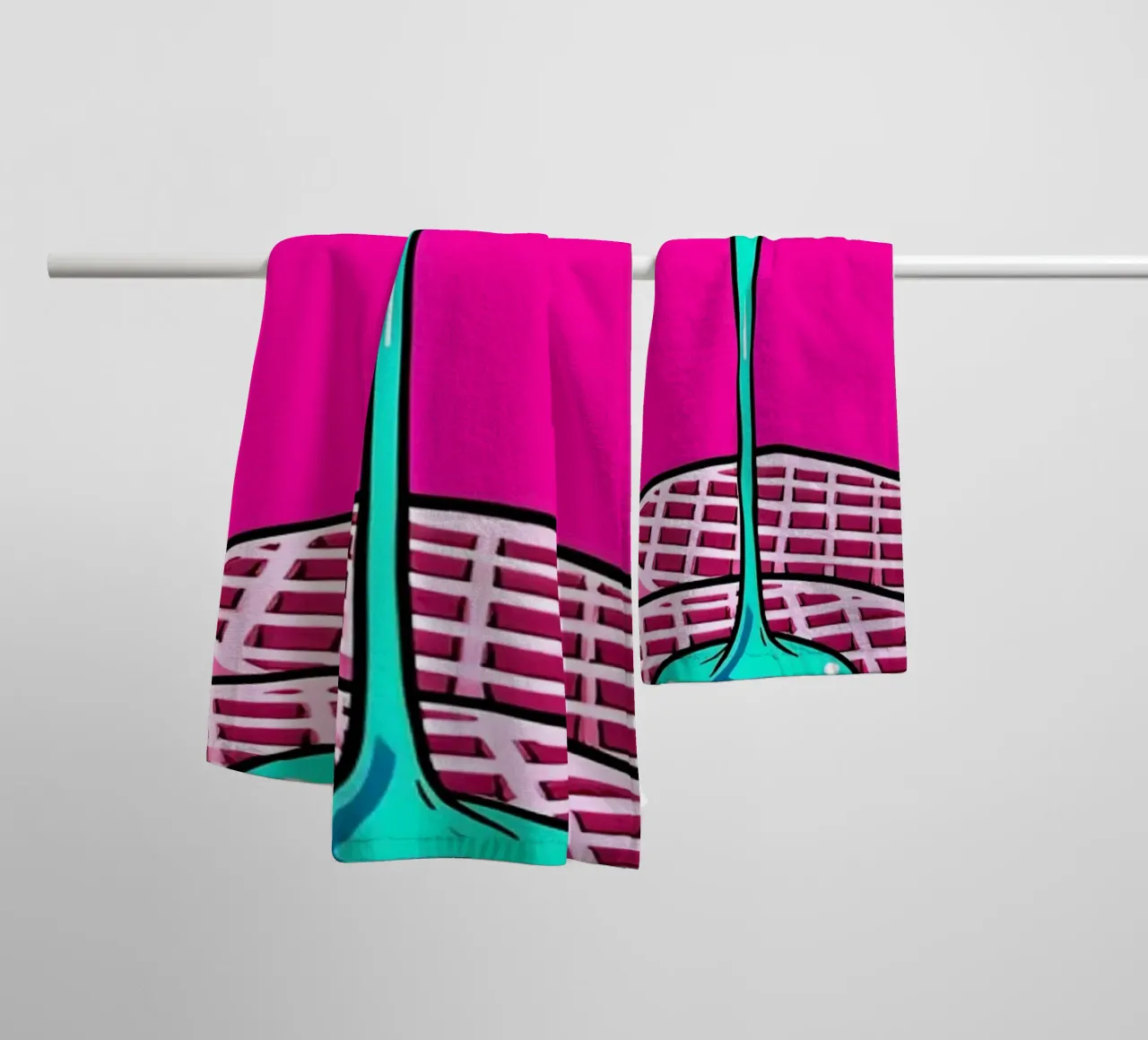 Sciroppo per cialde - Pop Art asciugamano da bagno da ColorCrash Gallery