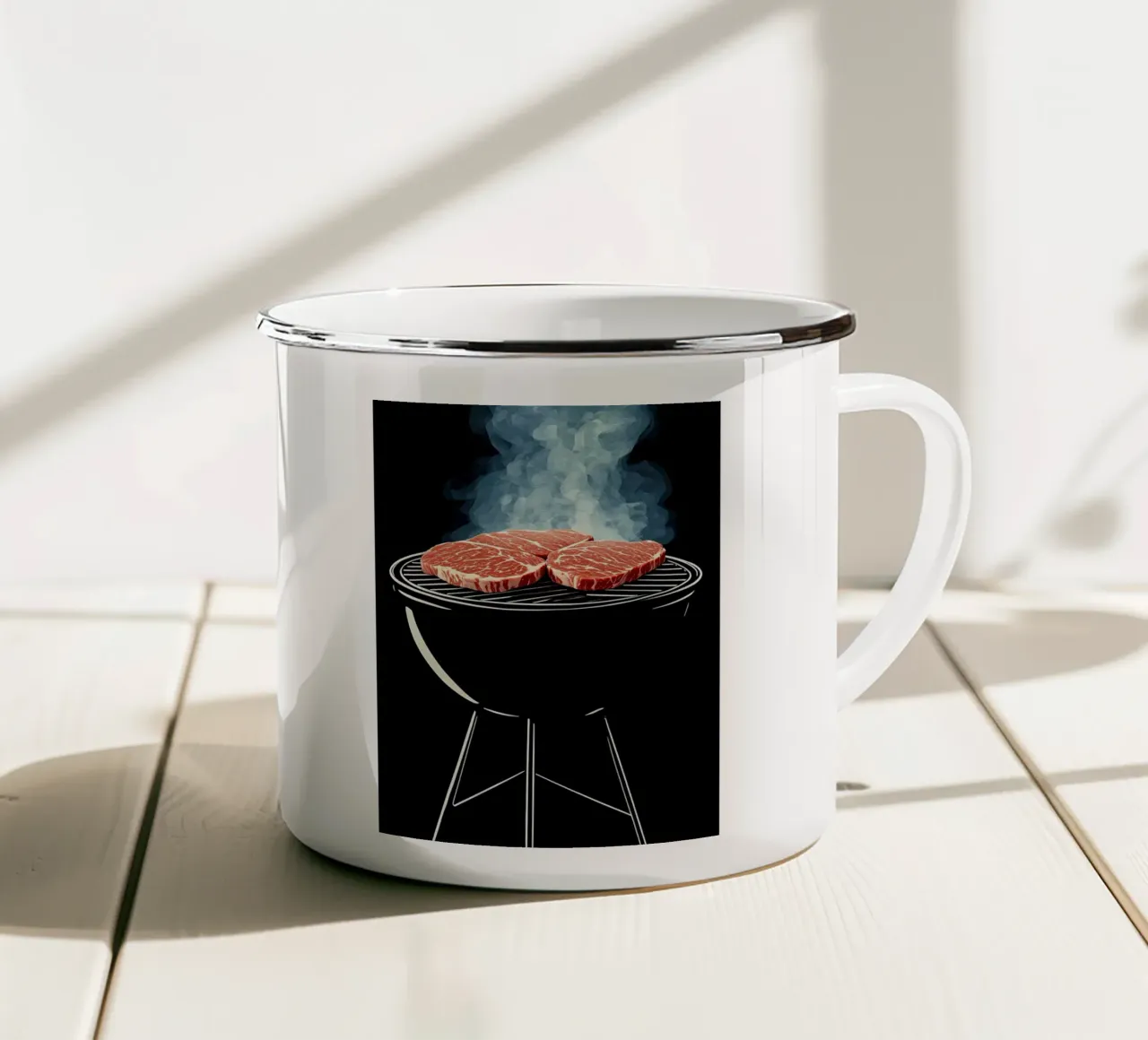 Barbecue - Pop Art tazza in smalto da ColorCrash Gallery