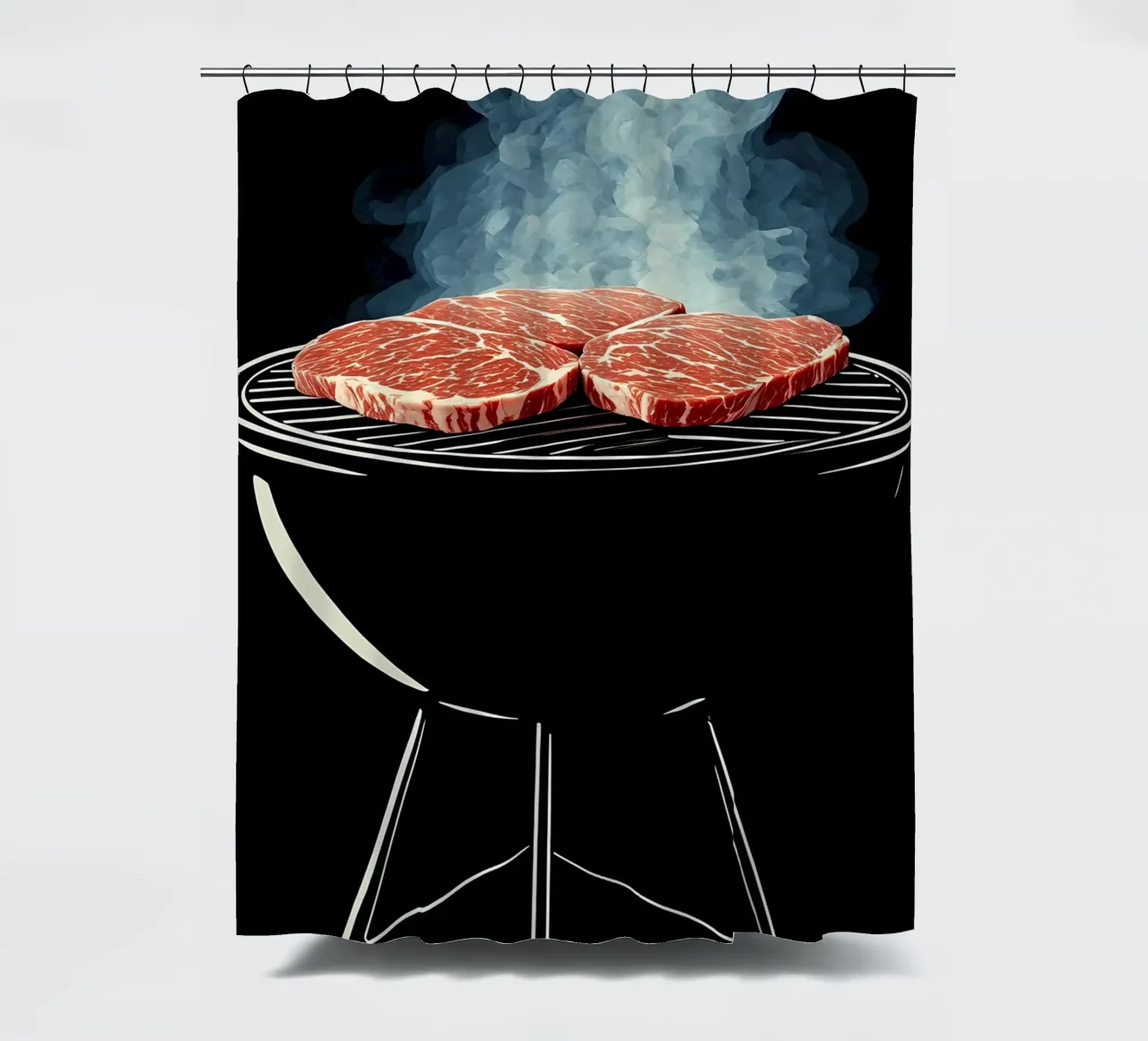 Barbecue - Pop Art tenda da doccia da ColorCrash Gallery