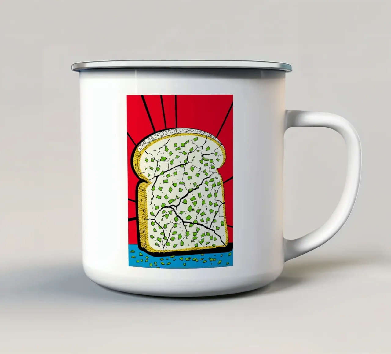 Pane - Pop Art tazza in smalto da ColorCrash Gallery