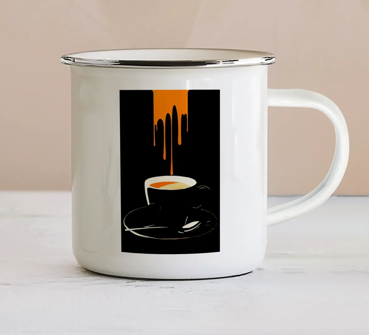 Koffiekopje - Pop Art emaille mok van ColorCrash Gallery