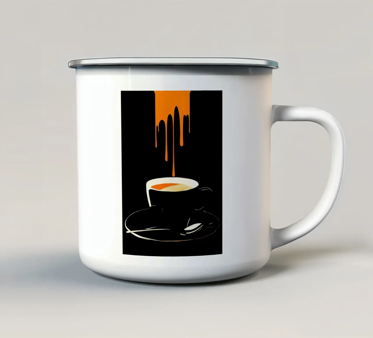 Koffiekopje - Pop Art emaille mok van ColorCrash Gallery