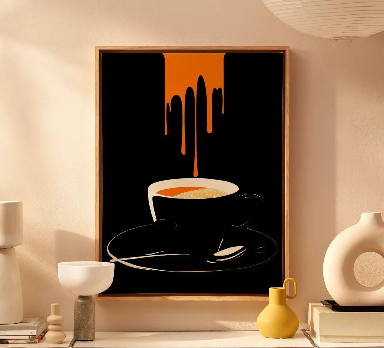 Tazza da caffè - Pop Art tela con Cornice a cassetta da ColorCrash Gallery